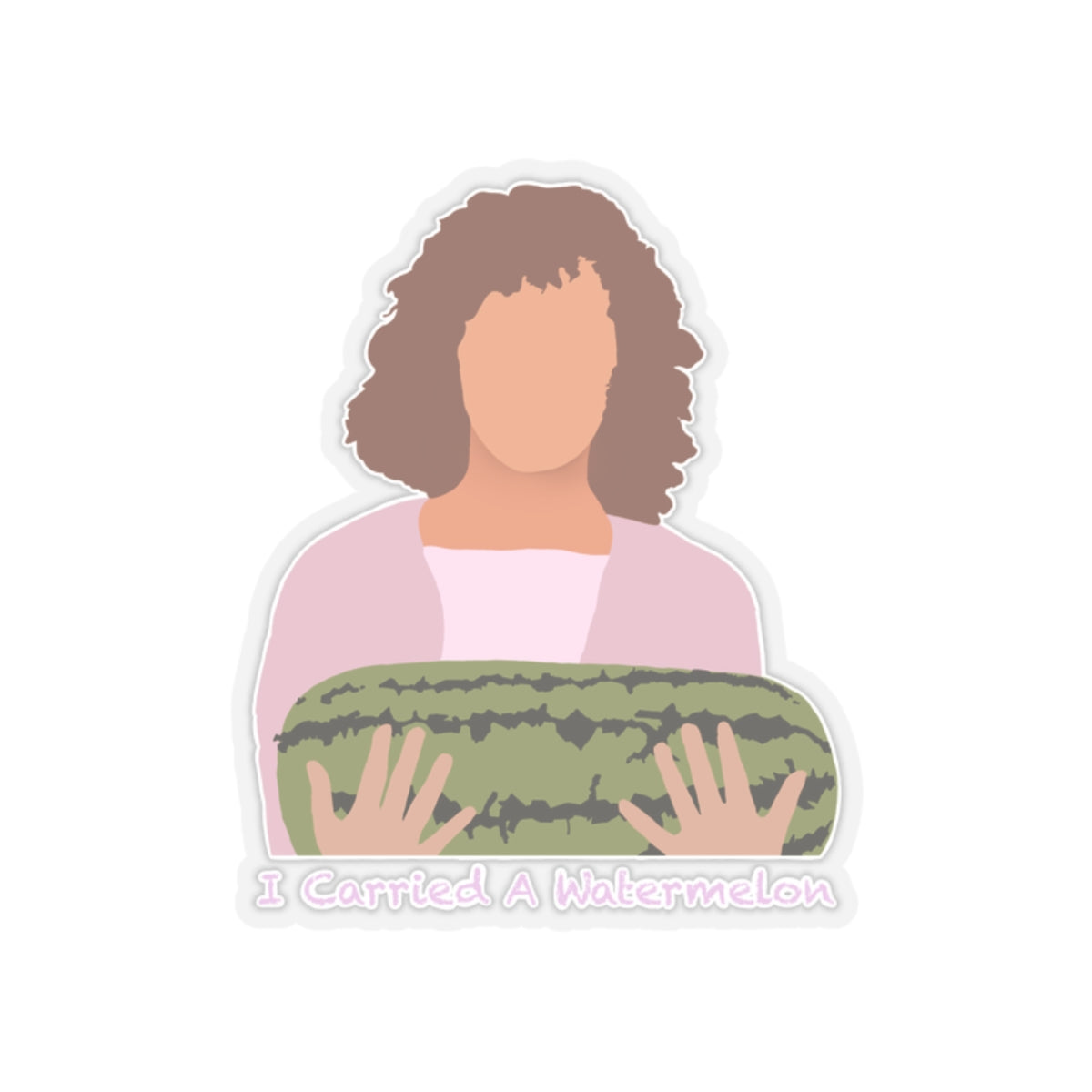 Dirty Dancing movie quote sticker - I Carried A Watermelon - Classic Movie Reference, Fun Vinyl for Laptop, Water Bottle, and More!