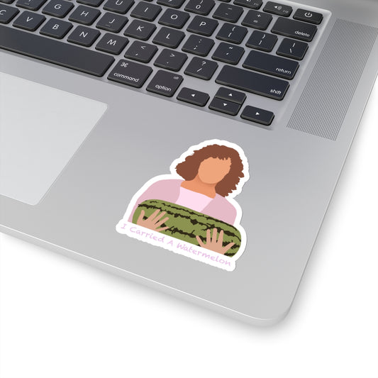 Dirty Dancing movie quote sticker - I Carried A Watermelon - Classic Movie Reference, Fun Vinyl for Laptop, Water Bottle, and More!