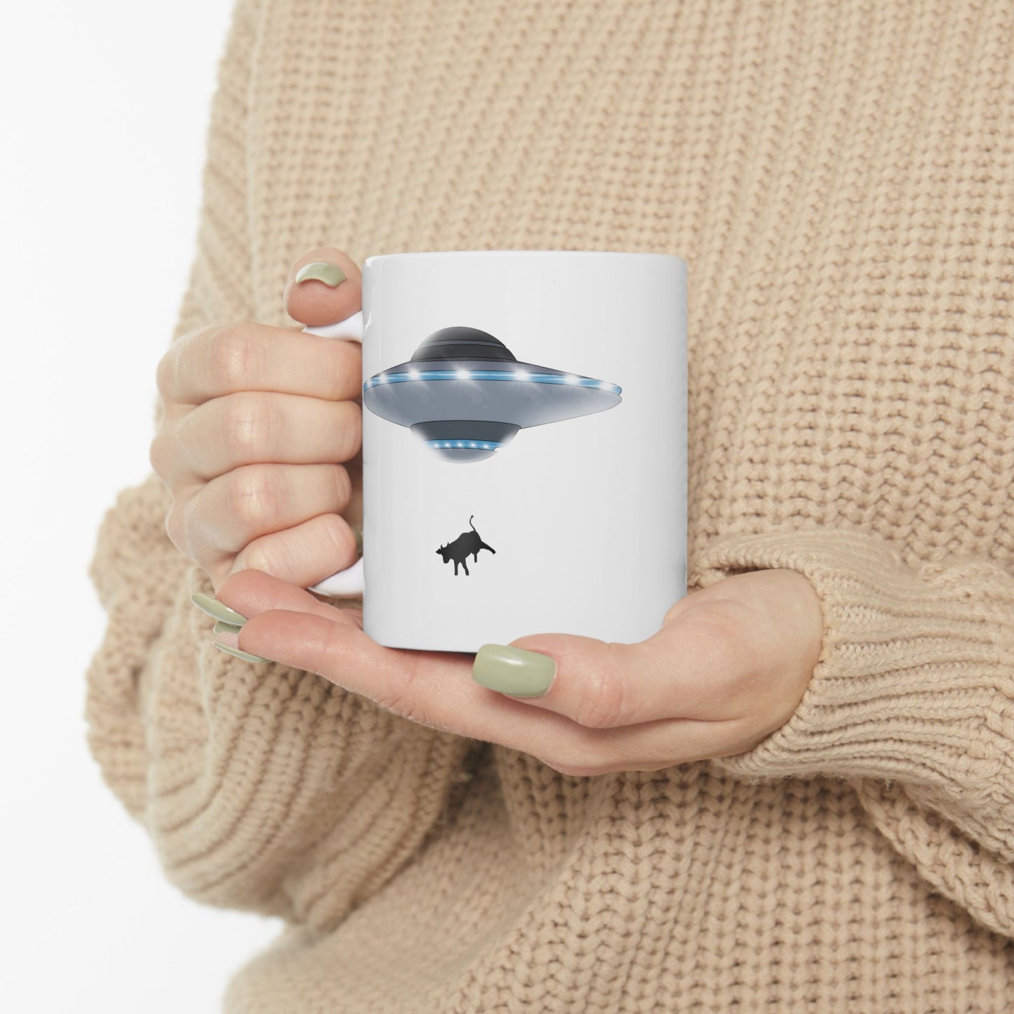 Udderly Abducted UFO Mug - I Want to Believe