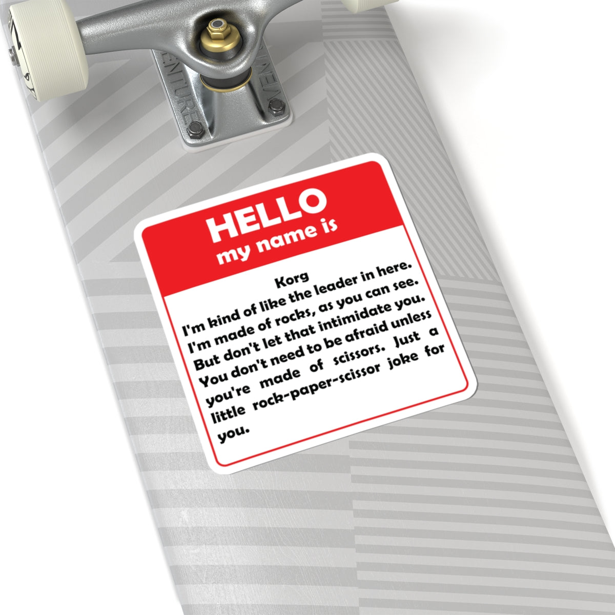 Hello My Name Is.... Cosmically Funny Movie Quote Sticker