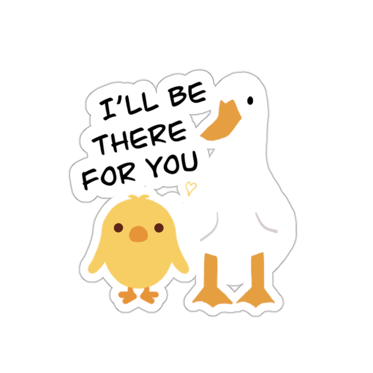 Chick and a Duck sticker