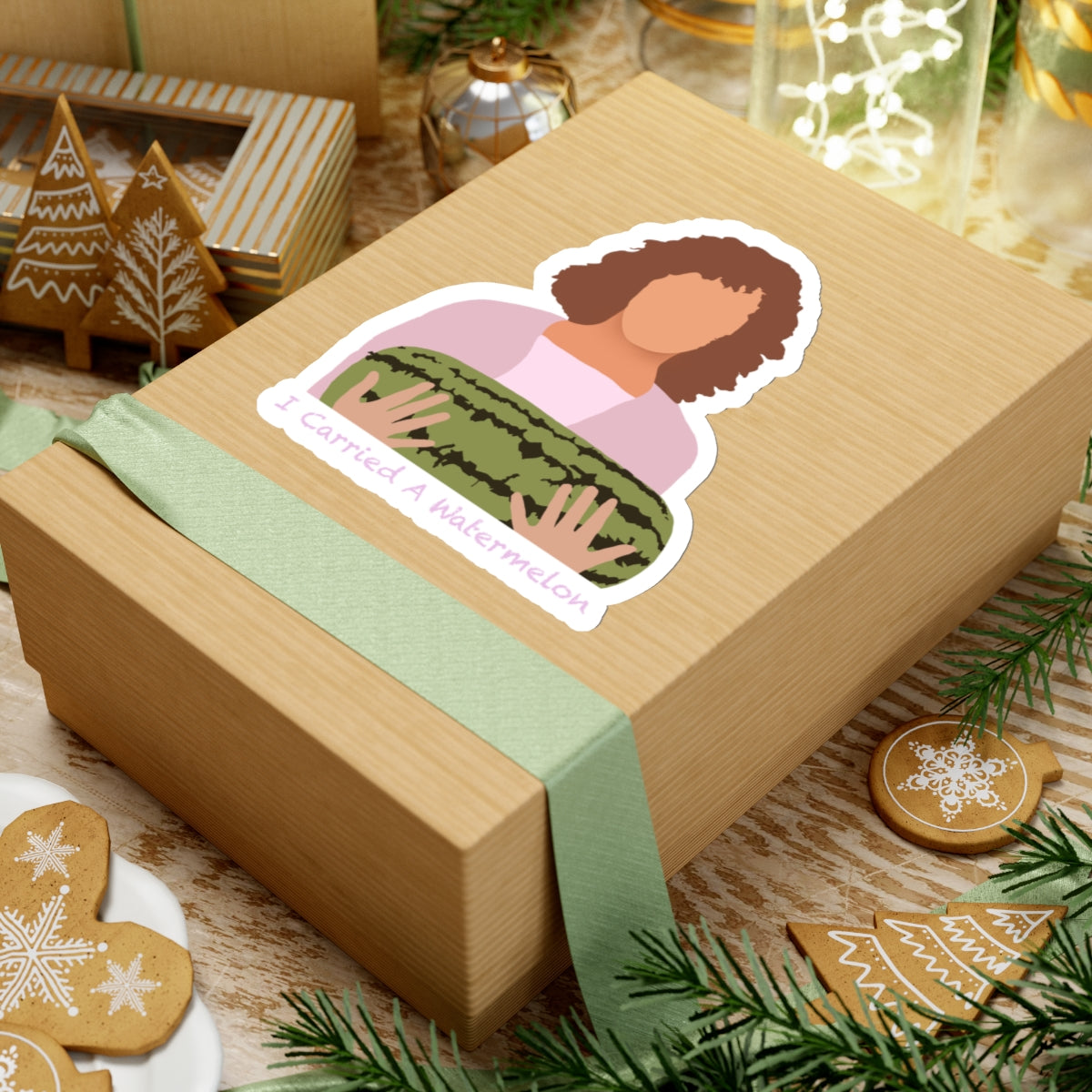 Dirty Dancing movie quote sticker - I Carried A Watermelon - Classic Movie Reference, Fun Vinyl for Laptop, Water Bottle, and More!