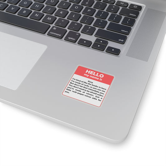 Hello My Name Is.... Cosmically Funny Movie Quote Sticker