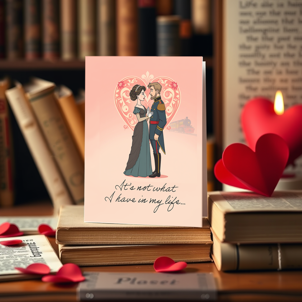 Classic Literary Romance Valentine Cards - Set of 5
