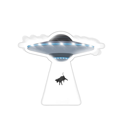 UFO beaming up a cow