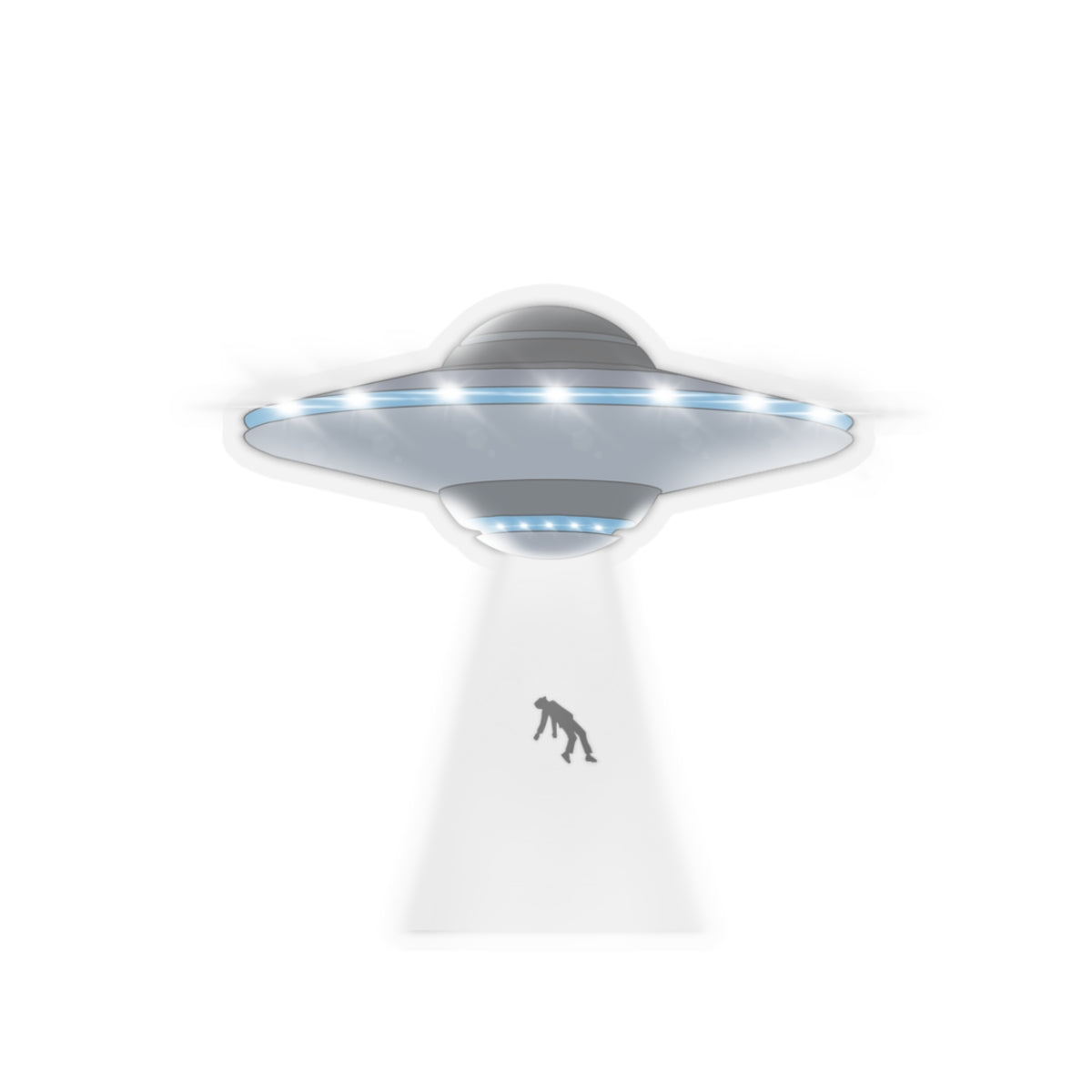 UFO beaming up a person