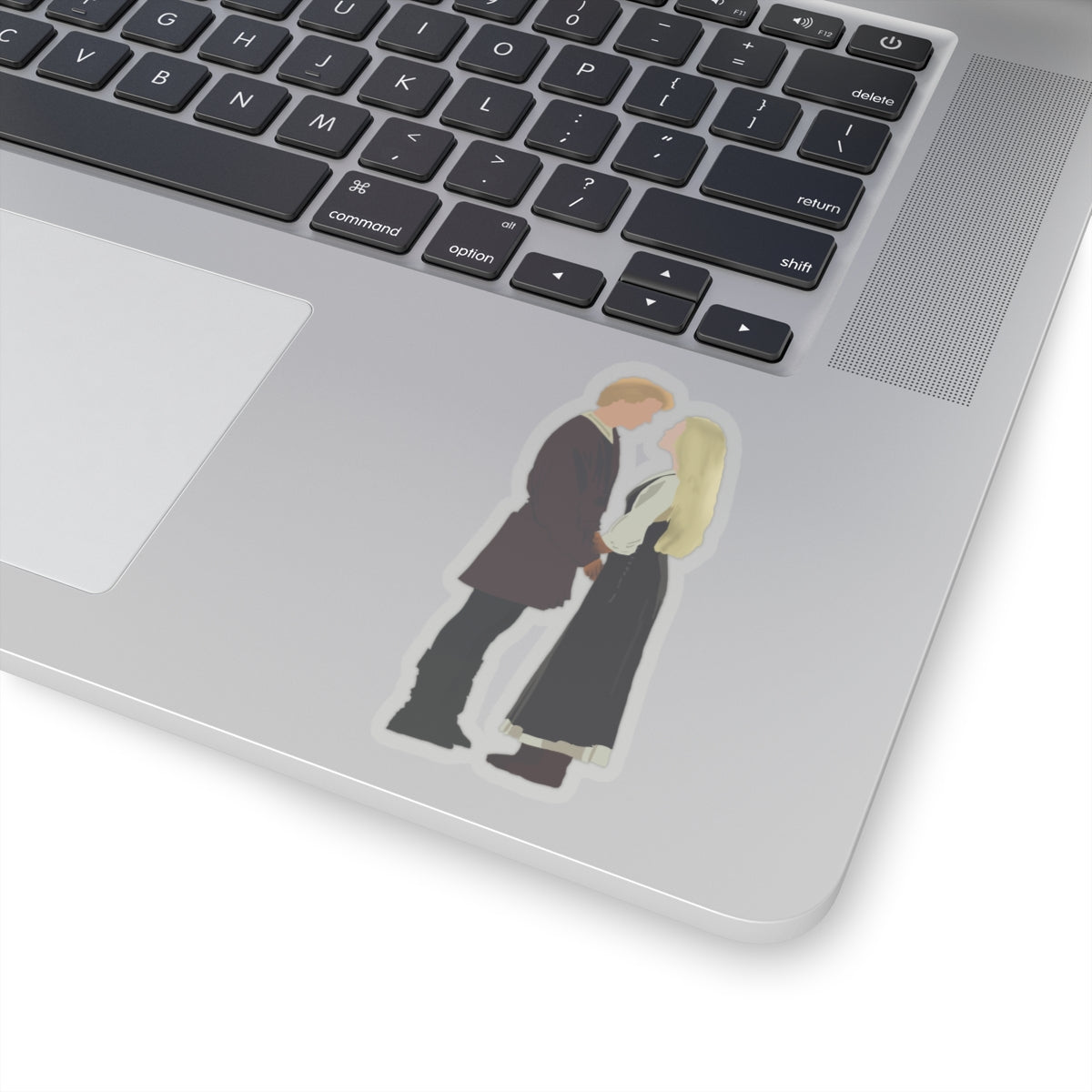 Romantic Princess Bride Sticker - Westley and Buttercup Holding Hands - Watercolor Style - Movie Quote