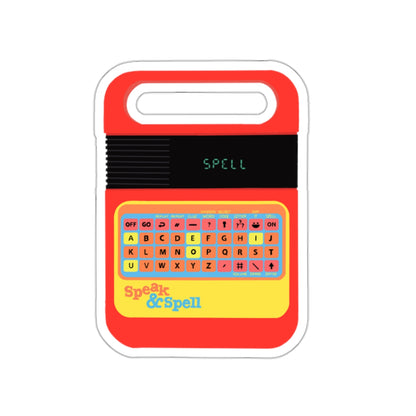 Retro Vintage Toy Sticker - 80s spelling game sticker