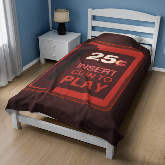 Retro Gamer's Dream Velveteen Blanket – Cozy Up with Arcade Nostalgia