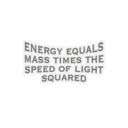 Energy equals mass times the speed of light squared - math formula - theory of relativity