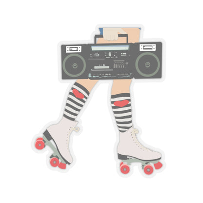 80s Retro Roller Skater With a 1980s Boom Box Sticker