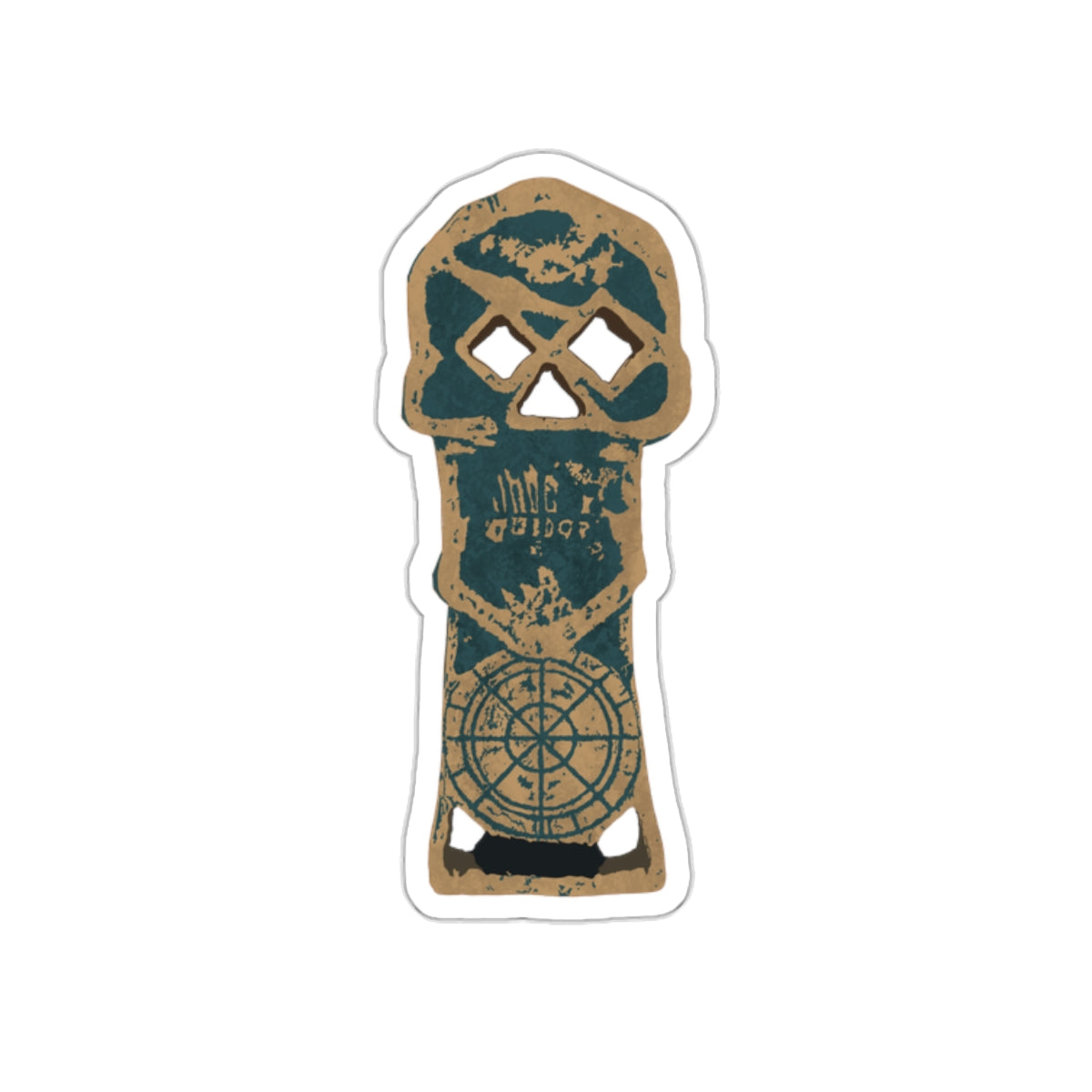 Copper Bones Skeleton Key Sticker