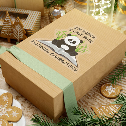 Cute clumsy panda on a book sticker - Gift For Book Lover - Animal Lover - Im Sorry I Only Date Fictional Characters - panda lover - dating