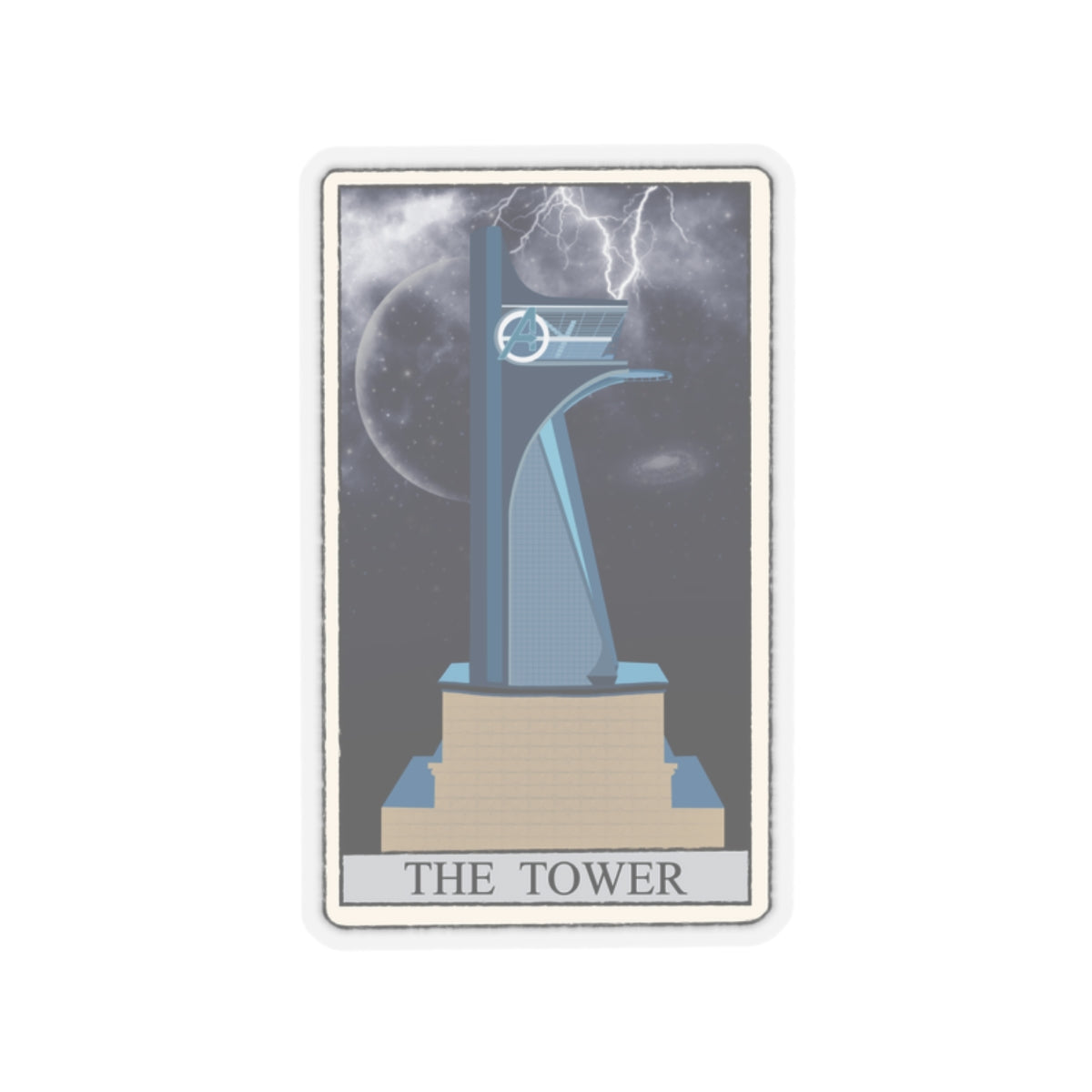 Tarot Card Sticker of The Tower - Pop Culture Tarot Deck