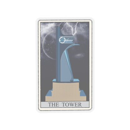 Tarot Card Sticker of The Tower - Pop Culture Tarot Deck