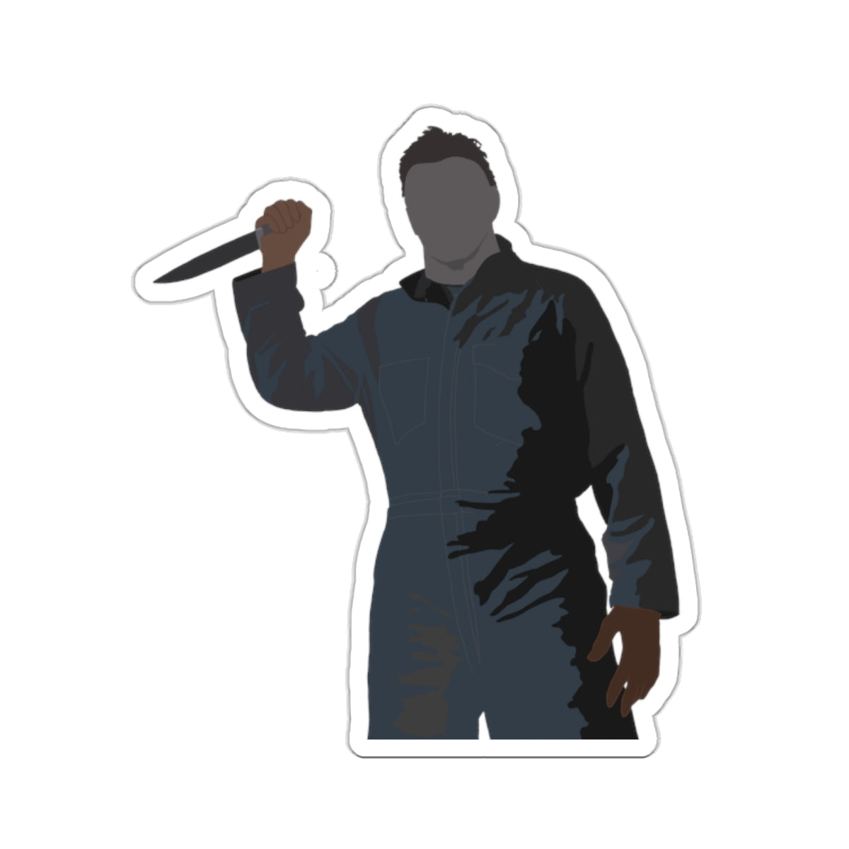 Scary Halloween Bad Guy silhouette - sticker