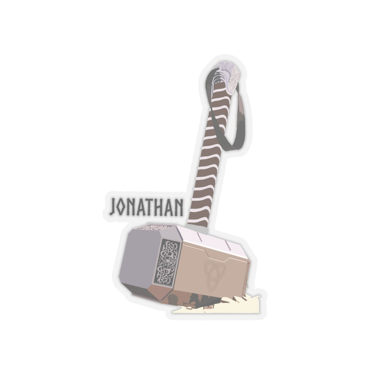 Funny Quote Sticker - What is the name of Thors hammer? Jonathan - Paul Rudd Interview