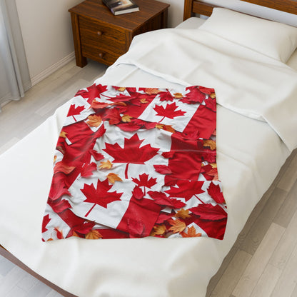 The Most Canadian Blanket Ever - Cozy Velveteen Throw