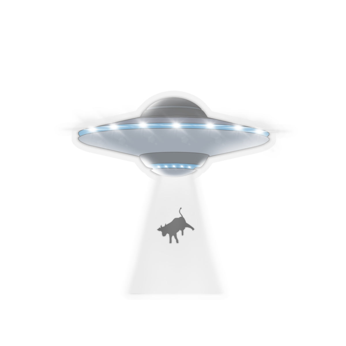 UFO beaming up a cow