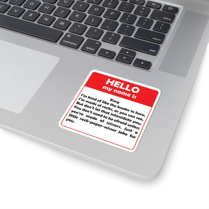 Hello My Name Is.... Cosmically Funny Movie Quote Sticker