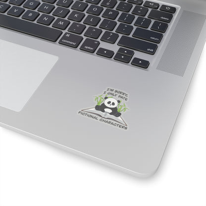 Cute clumsy panda on a book sticker - Gift For Book Lover - Animal Lover - Im Sorry I Only Date Fictional Characters - panda lover - dating