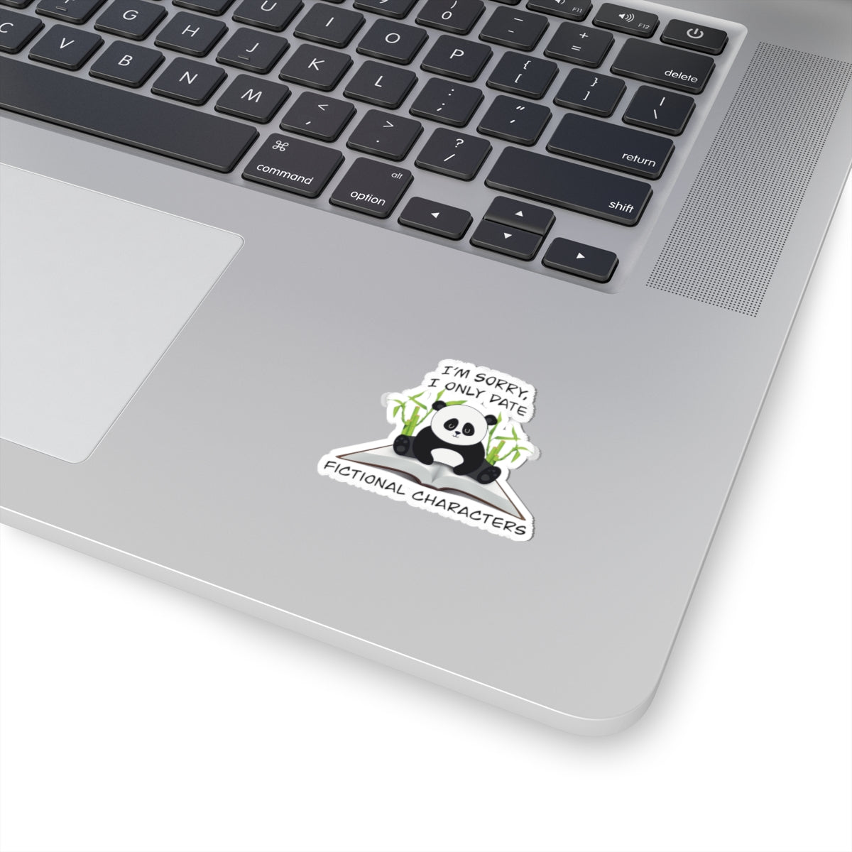 Cute clumsy panda on a book sticker - Gift For Book Lover - Animal Lover - Im Sorry I Only Date Fictional Characters - panda lover - dating