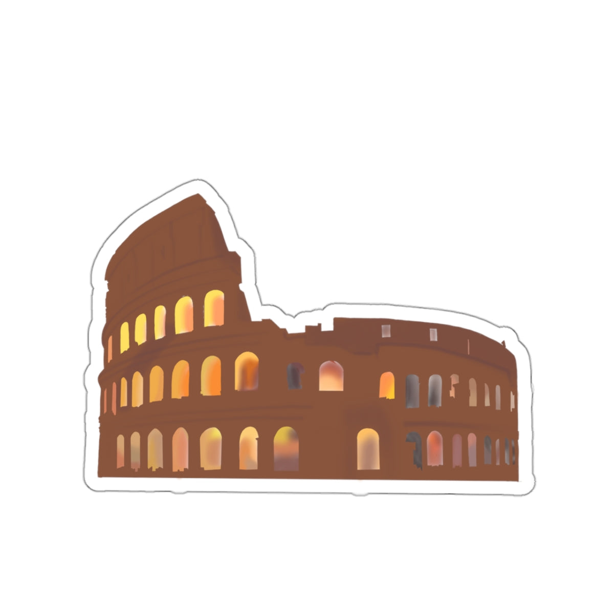 Magnificent Colosseum Sticker - Ancient Rome Art Decal for Travel Lovers