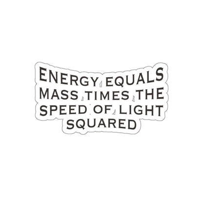 Energy equals mass times the speed of light squared - math formula - theory of relativity