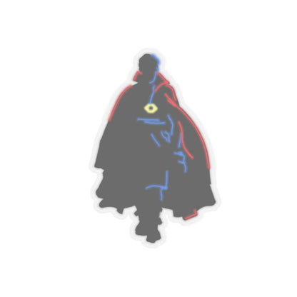 Black, Red and Blue Silhouette of a Strange Magician