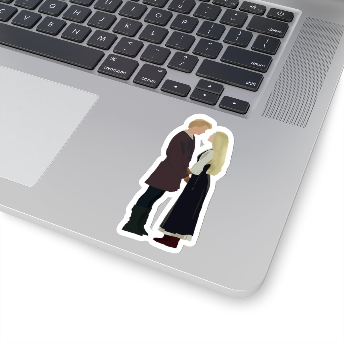 Romantic Princess Bride Sticker - Westley and Buttercup Holding Hands - Watercolor Style - Movie Quote