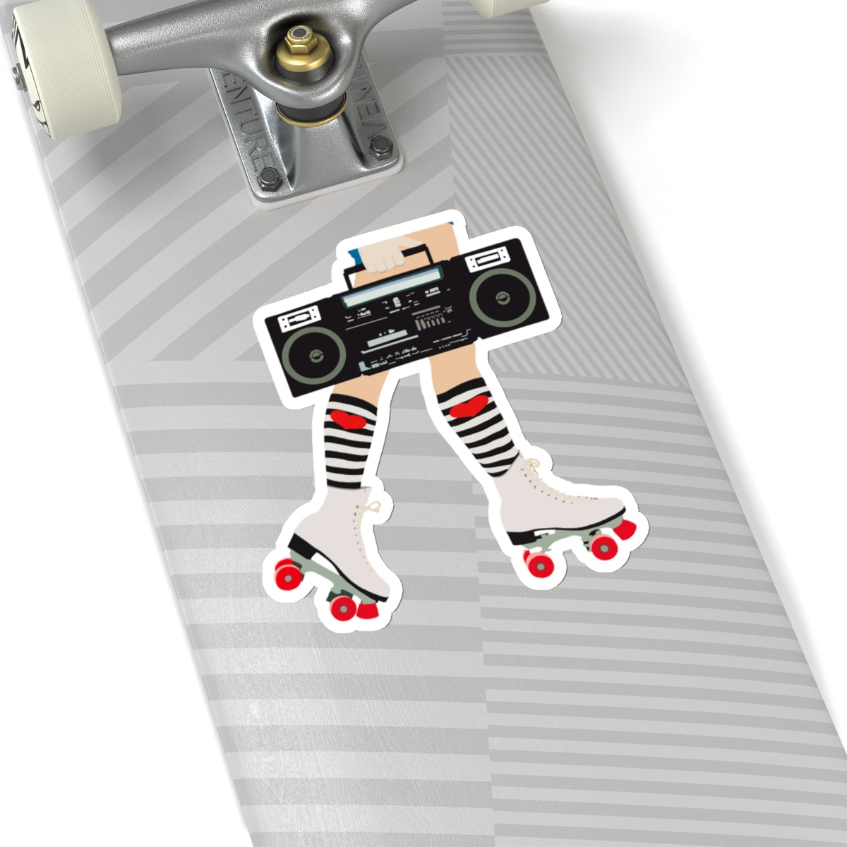 80s Retro Roller Skater With a 1980s Boom Box Sticker