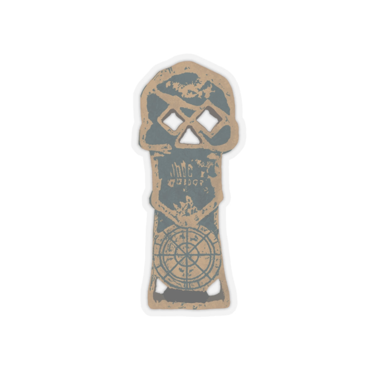 Copper Bones Skeleton Key Sticker