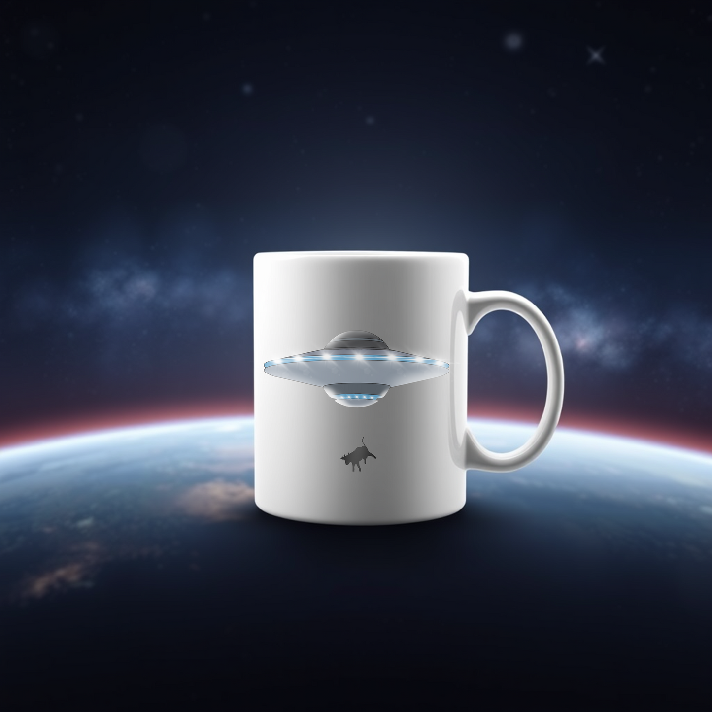 Udderly Abducted UFO Mug - I Want to Believe